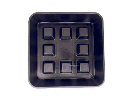 Plato cuadrado elevado