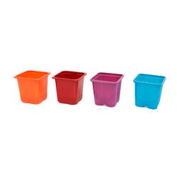 Maceta cuadrada colores 7 x 7 x 6,5 cm) (115 u)