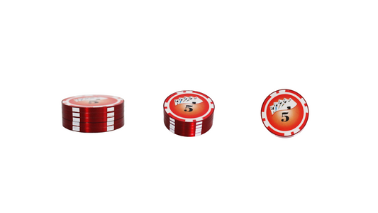 Grinder de Ficha de Póker – Compacto y Llamativo (40 mm, 2 Partes)