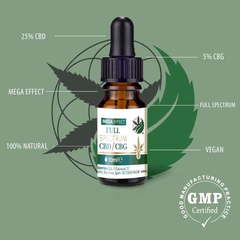 Aceite de Cannabis 25% CBD + 5% CBG – 10ml