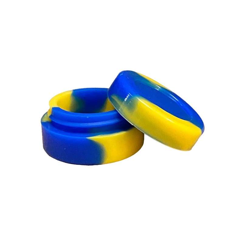 Contenedor de Silicona Amarillo & Azul – Antiadherente para Extracciones